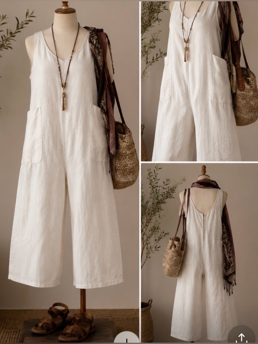 👗 Effortless Boho
Bliss: 100% Raw Cotton Wide-Leg
Jumpsuit